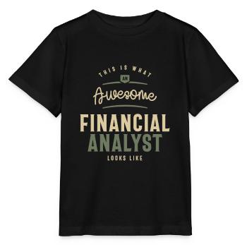 Funny Awesome Financial Analyst Job Occupation - Stanley/Stella MINI CREATOR Kids’ T-Shirt - black - Front - Mikhail (115cm)