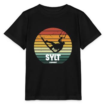 Sylt Kitesurf Conception de sports nautiques - T-shirt bio MINI CREATOR Stanley/Stella Enfant - noir - Devant - Mikhail (115cm)