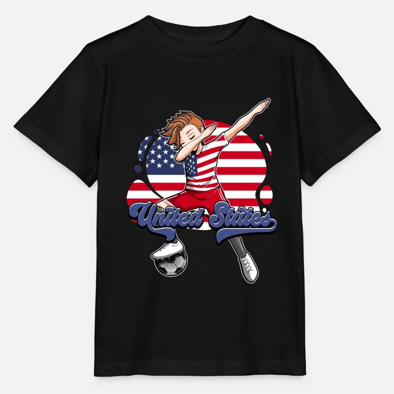 Usa Soccer - T-shirt bio MINI CREATOR Stanley/Stella Enfant - noir