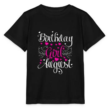 Anniversaire Fille Août - T-shirt bio MINI CREATOR Stanley/Stella Enfant - noir - Devant - Mikhail (115cm)