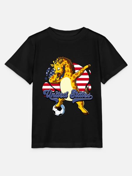 Usa Fußball - Stanley/Stella Kinder T-Shirt MINI CREATOR  - Schwarz