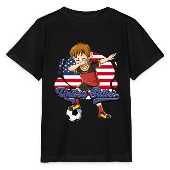 Usa Soccer - Stanley/Stella MINI CREATOR Kids’ T-Shirt - black - Front - Mikhail (115cm)