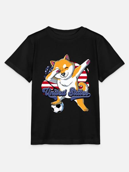 Usa Fußball - Stanley/Stella Kinder T-Shirt MINI CREATOR - Schwarz