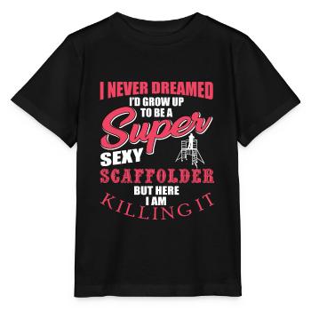 Scaffolding builders - Stanley/Stella MINI CREATOR Kids’ T-Shirt - black - Front - Mikhail (115cm)