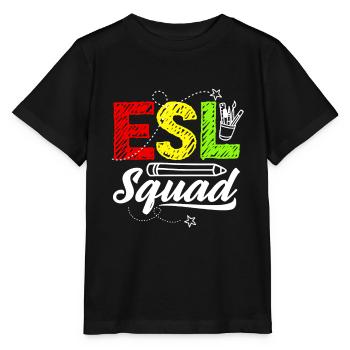 ESL Teacher Linguist Multilingual Teaching ESL - Stanley/Stella MINI CREATOR Kids’ T-Shirt - black - Front - Mikhail (115cm)