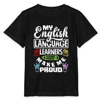 ESL Teacher Linguist Multilingual Teaching - Stanley/Stella MINI CREATOR Kids’ T-Shirt - black - Front - Mikhail (115cm)
