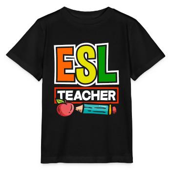 ESL Teacher Linguist Multilingual Teaching - Stanley/Stella MINI CREATOR Kids’ T-Shirt - black - Front - Mikhail (115cm)