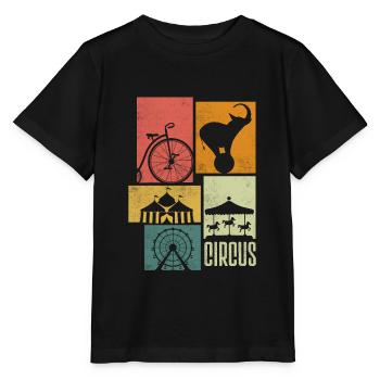Circus Performer Silhouettes - Stanley/Stella MINI CREATOR Kids’ T-Shirt - black - Front - Mikhail (115cm)