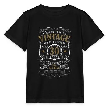30 Jahre alt 30. Geburtstag Aged perfectly 30 - Stanley/Stella Kinder T-Shirt MINI CREATOR  - Schwarz - Vorne - Mikhail (115cm)