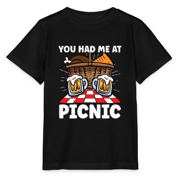 Picnic Lover Pique-Panier de nourriture Date de pique- - T-shirt bio MINI CREATOR Stanley/Stella Enfant - noir - Devant - Mikhail (115cm)