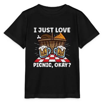 Picnic Lover Pique-Panier de nourriture Date de pique- - T-shirt bio MINI CREATOR Stanley/Stella Enfant - noir - Devant - Mikhail (115cm)