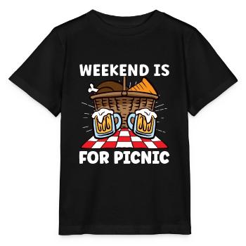 Picnic Lover Pique-Panier de nourriture Date de pique- - T-shirt bio MINI CREATOR Stanley/Stella Enfant - noir - Devant - Mikhail (115cm)