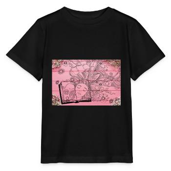 fleurs de livres lecture livres fleurs et livres - T-shirt bio MINI CREATOR Stanley/Stella Enfant - noir - Devant - Mikhail (115cm)