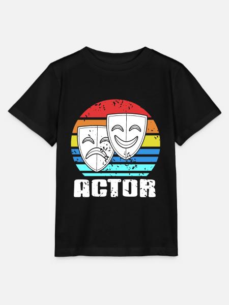ACTOR Retro Vintage Cool Theatre Actor T-Shirt - Stanley/Stella Kinder T-Shirt MINI CREATOR - Schwarz