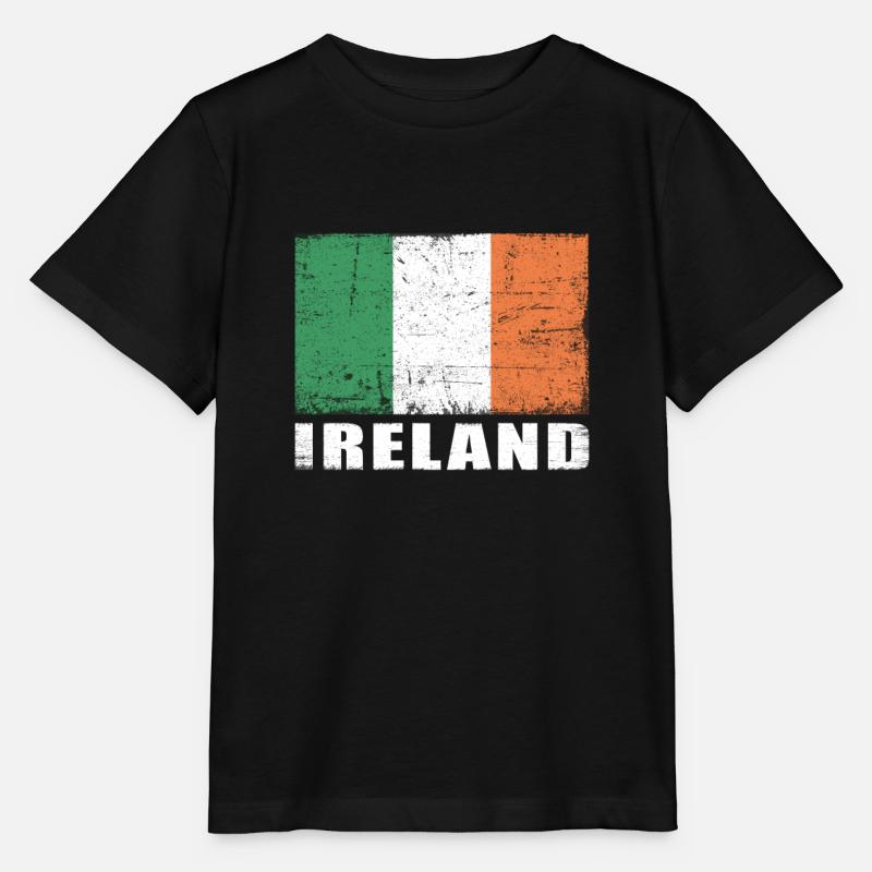 Drapeau de l’Irlande Grunge Drapeau de l’Irlande - T-shirt bio MINI CREATOR Stanley/Stella Enfant - noir