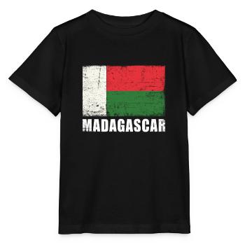 Madagascar Flag Grunge Madagascar Flag - T-shirt bio MINI CREATOR Stanley/Stella Enfant - noir - Devant - Mikhail (115cm)