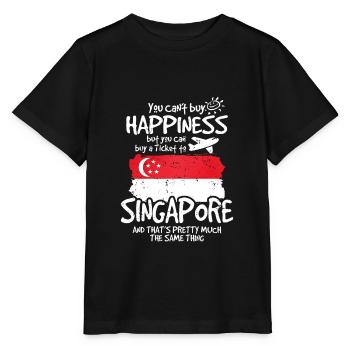 Singapur - Stanley/Stella Kinder T-Shirt MINI CREATOR  - Schwarz - Vorne - Mikhail (115cm)