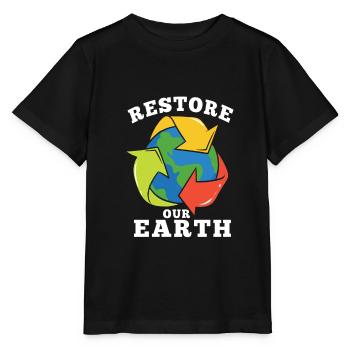 Earth Day Tag Erde Our Earth unsere Erde Planet - Stanley/Stella MINI CREATOR Kids’ T-Shirt - black - Front - Mikhail (115cm)