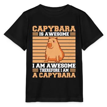 Capybara Rongeur Capybara Capybara - T-shirt bio MINI CREATOR Stanley/Stella Enfant - noir - Devant - Mikhail (115cm)