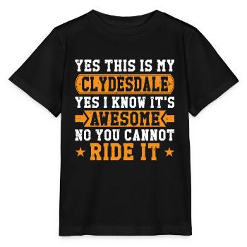 Clydesdale Cold Blood Horse Scotland Horse - Stanley/Stella MINI CREATOR Kids’ T-Shirt - black - Front - Mikhail (115cm)