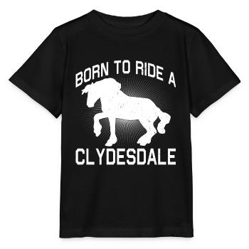 Clydesdale Cold Blood Horse Scotland Horse - Stanley/Stella MINI CREATOR Kids’ T-Shirt - black - Front - Mikhail (115cm)
