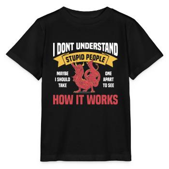 Drache Drachen Design Fabelwesen Phantasie - Stanley/Stella Kinder T-Shirt MINI CREATOR  - Schwarz - Vorne - Mikhail (115cm)