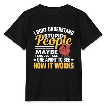 Drache Drachen Design Fabelwesen Phantasie - Stanley/Stella Kinder T-Shirt MINI CREATOR  - Schwarz - Vorne - Mikhail (115cm)