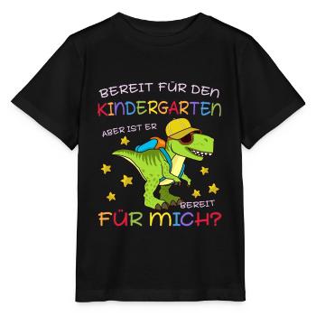 Trex Kita Anfänger Hallo Kindergarten Kita Start - Stanley/Stella Kinder T-Shirt MINI CREATOR  - Schwarz - Vorne - Mikhail (115cm)