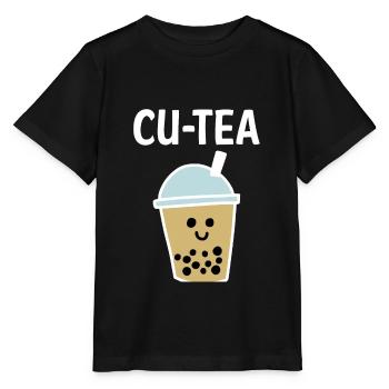Cu-Tea Bubble Tea Boba Tea Shirt Geschenk - Stanley/Stella Kinder T-Shirt MINI CREATOR  - Schwarz - Vorne - Mikhail (115cm)