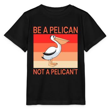 Pelican Pelicans Oiseaux Oiseaux Oiseaux - T-shirt bio MINI CREATOR Stanley/Stella Enfant - noir - Devant - Mikhail (115cm)