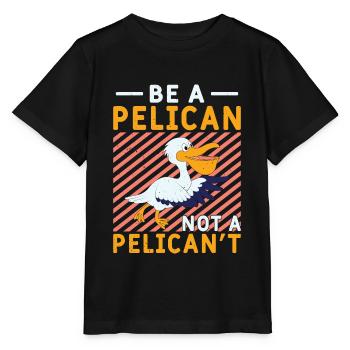Pelican Pelicans Oiseaux Oiseaux Oiseaux - T-shirt bio MINI CREATOR Stanley/Stella Enfant - noir - Devant - Mikhail (115cm)