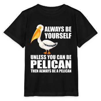 Pelican Pelicans Oiseaux Oiseaux Oiseaux - T-shirt bio MINI CREATOR Stanley/Stella Enfant - noir - Devant - Mikhail (115cm)