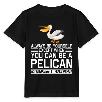 Pelican Pelicans Oiseaux Oiseaux Oiseaux - T-shirt bio MINI CREATOR Stanley/Stella Enfant - noir - Devant - Mikhail (115cm)
