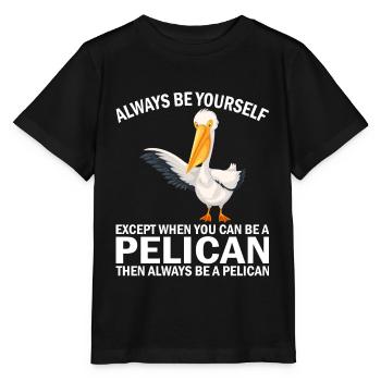 Pelican Pelicans Oiseaux Oiseaux Oiseaux - T-shirt bio MINI CREATOR Stanley/Stella Enfant - noir - Devant - Mikhail (115cm)