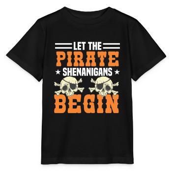 Pirate Kids Skull Party Pirates - Stanley/Stella MINI CREATOR Kids’ T-Shirt - black - Front - Mikhail (115cm)