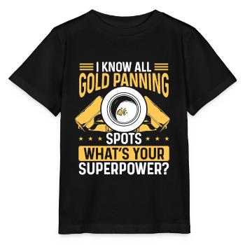 Gold Panning Prospector Gold Mining Gold Panner - Stanley/Stella Kinder T-Shirt MINI CREATOR  - Schwarz - Vorne - Mikhail (115cm)