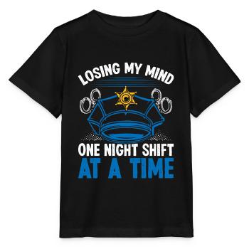 Policier de nuit mon Policier - T-shirt bio MINI CREATOR Stanley/Stella Enfant - noir - Devant - Mikhail (115cm)