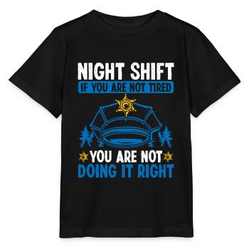 Équipe de nuit Policier Policier Voiture Policier - T-shirt bio MINI CREATOR Stanley/Stella Enfant - noir - Devant - Mikhail (115cm)