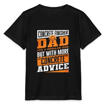 Concrete Finisher Concrete Mixer Construction - Stanley/Stella MINI CREATOR Kids’ T-Shirt - black - Front - Mikhail (115cm)