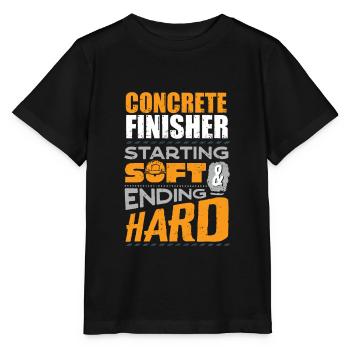 Concrete Finisher Concrete Mixer Tradesperson - Stanley/Stella MINI CREATOR Kids’ T-Shirt - black - Front - Mikhail (115cm)