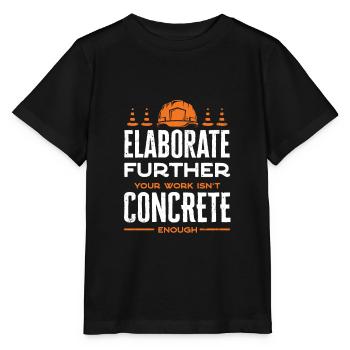 Concrete Finisher Concrete Mixer Elaborate - Stanley/Stella MINI CREATOR Kids’ T-Shirt - black - Front - Mikhail (115cm)