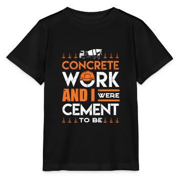 Concrete Finisher Concrete Mixer Concrete Work - Stanley/Stella MINI CREATOR Kids’ T-Shirt - black - Front - Mikhail (115cm)
