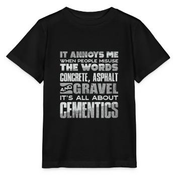 Concrete Finisher Concrete Mixer Its All About - Stanley/Stella MINI CREATOR Kids’ T-Shirt - black - Front - Mikhail (115cm)