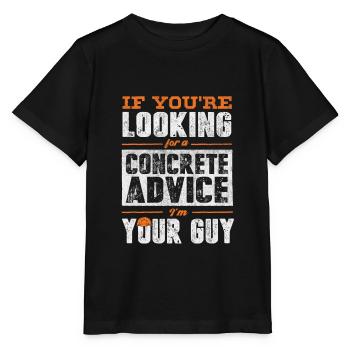 Concrete Finisher Construction Worker Concrete - Stanley/Stella MINI CREATOR Kids’ T-Shirt - black - Front - Mikhail (115cm)