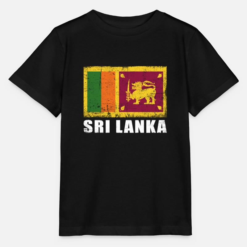 Drapeau du Sri Lanka Grunge Drapeau du Sri Lanka - T-shirt bio MINI CREATOR Stanley/Stella Enfant - noir