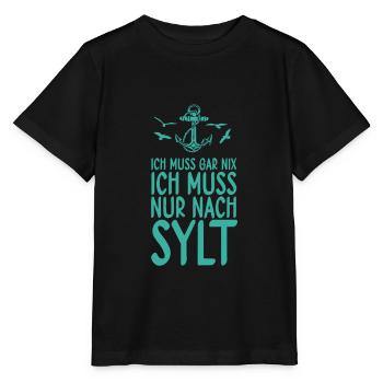 Sylt - Stanley/Stella Kinder T-Shirt MINI CREATOR  - Schwarz - Vorne - Mikhail (115cm)