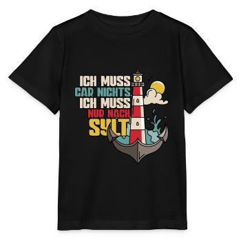 Sylt - Stanley/Stella Kinder T-Shirt MINI CREATOR  - Schwarz - Vorne - Mikhail (115cm)