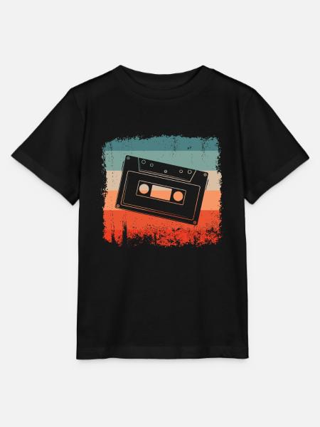 Audiokassette Retro Tape - Stanley/Stella Kinder T-Shirt MINI CREATOR - Schwarz