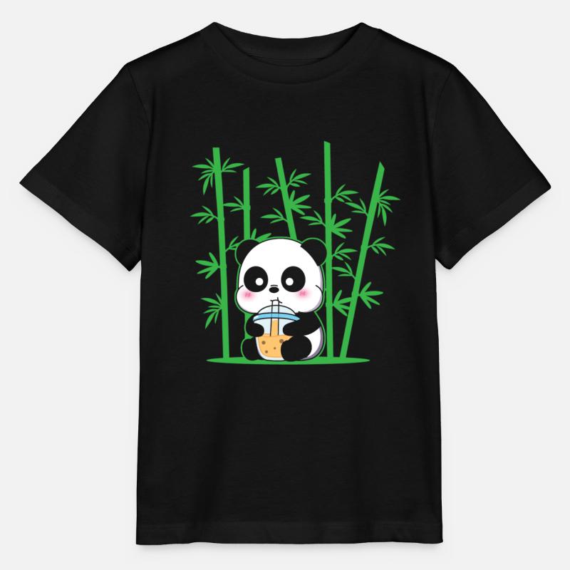 Kawaii Panda Bubble Tea Boba Tee Panda - T-shirt bio MINI CREATOR Stanley/Stella Enfant - noir