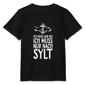 Sylt - Stanley/Stella Kinder T-Shirt MINI CREATOR  - Schwarz - Vorne - Mikhail (115cm)